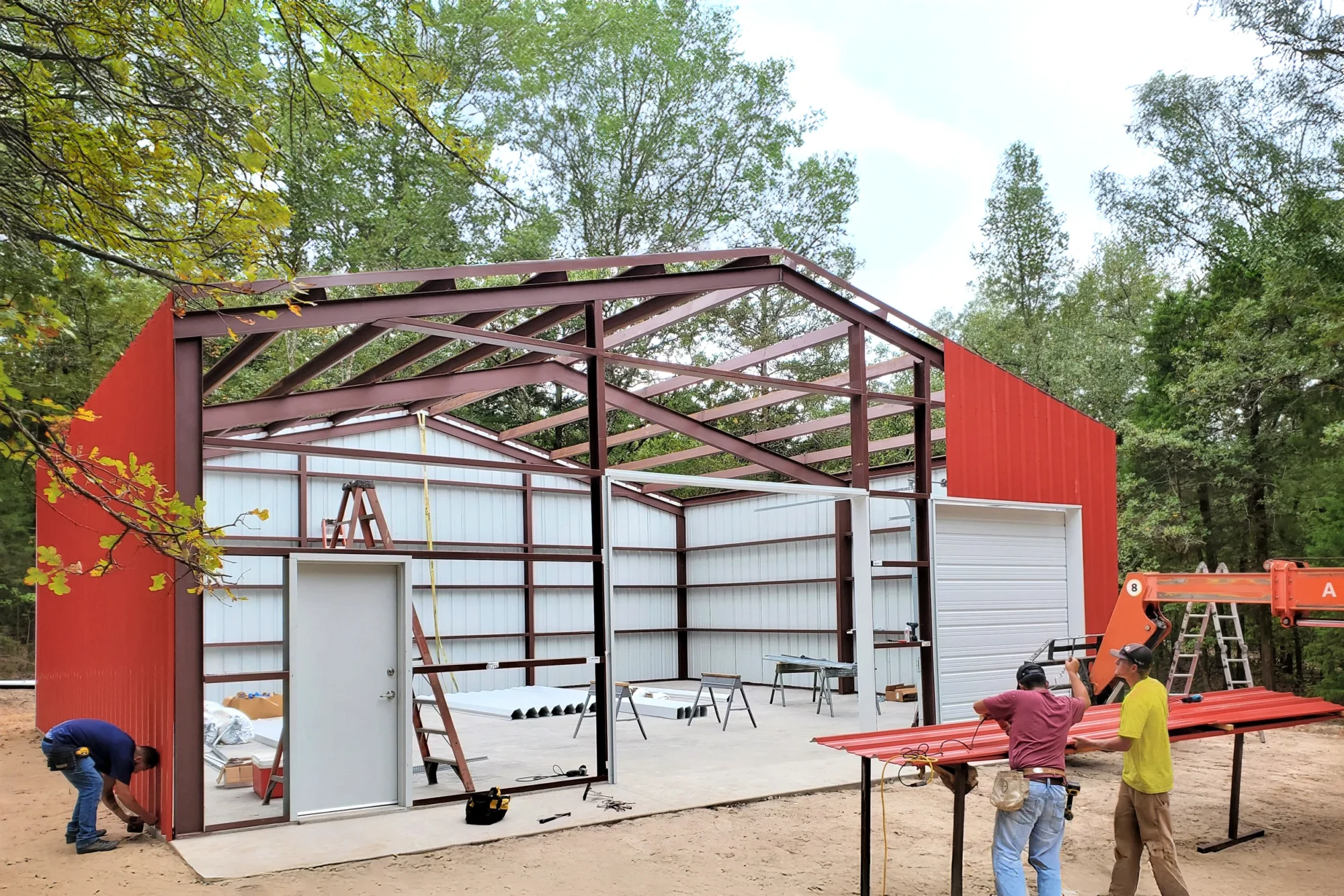 steel building under construction