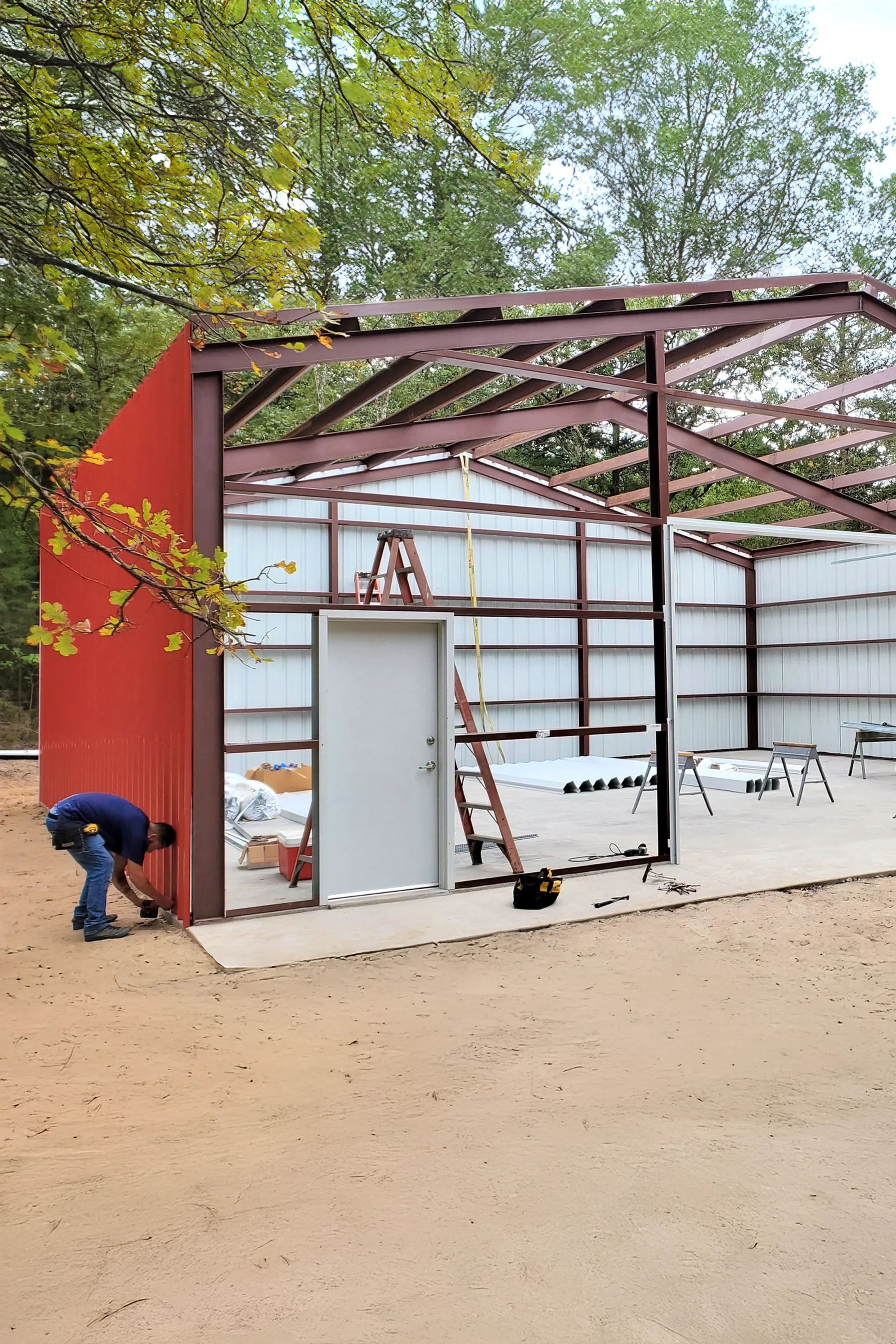 steel building under construction