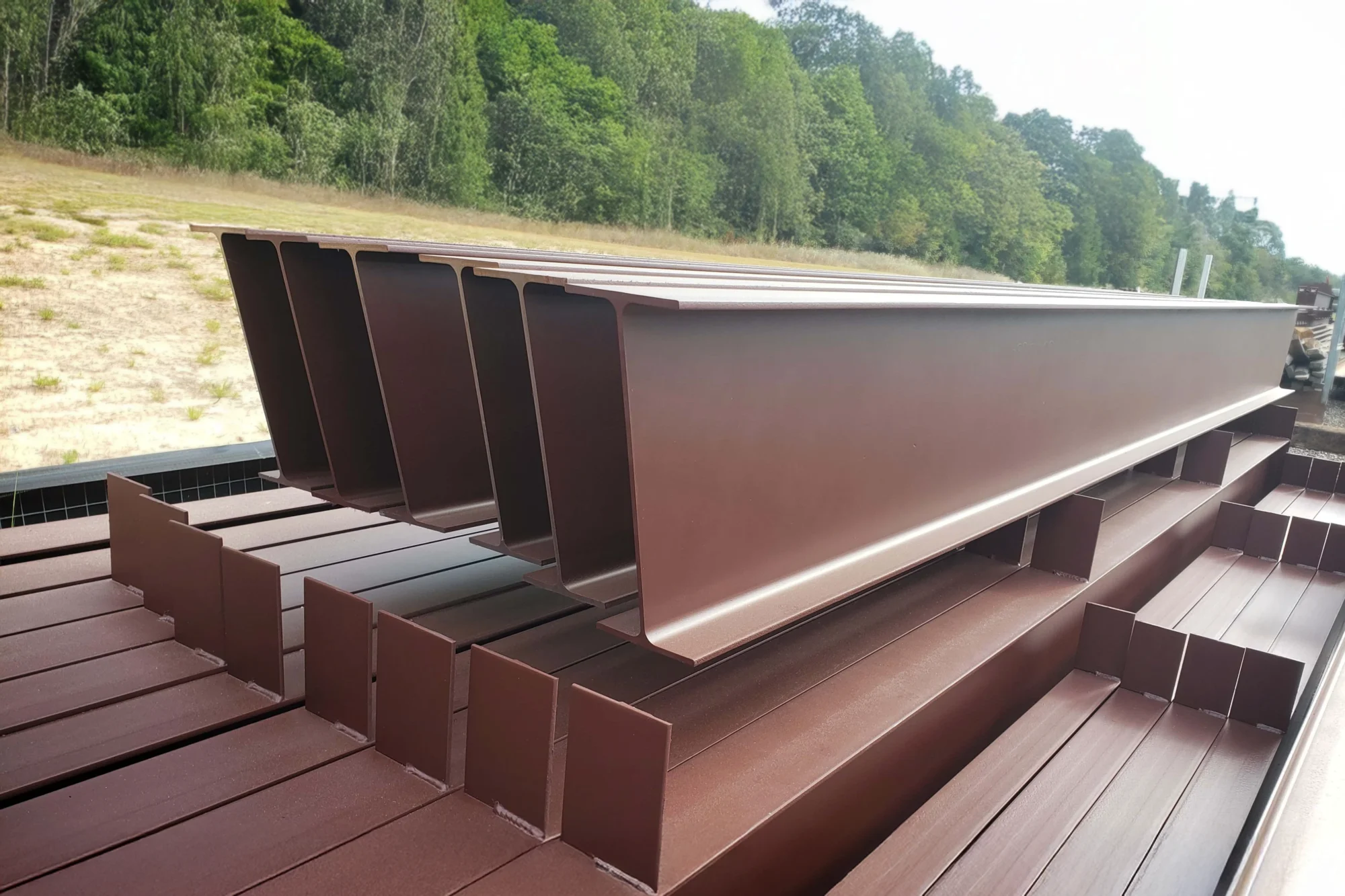 pre-engineered materials being fabricated