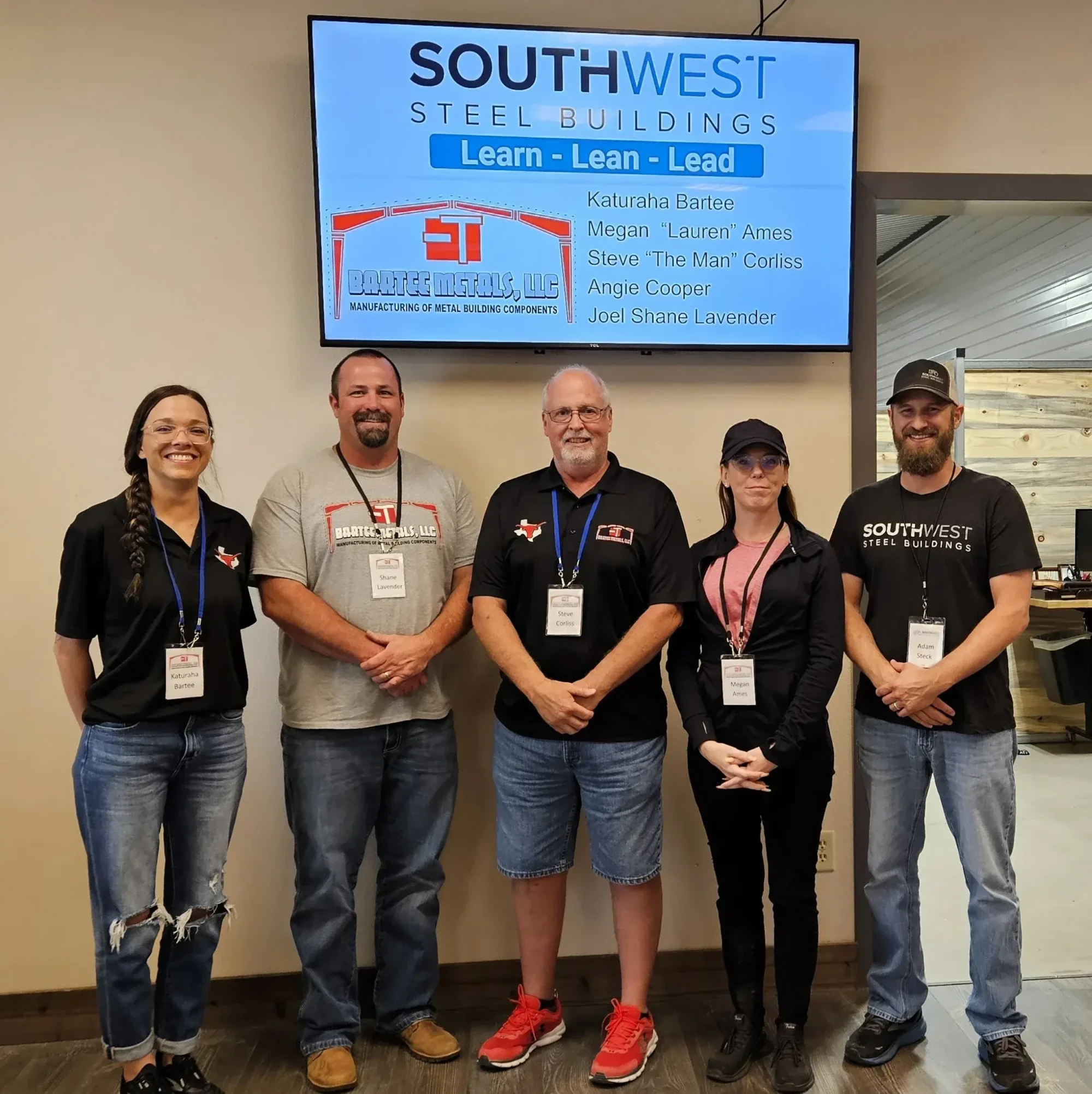 lean manufacturing tour at Southwest Steel Buildings