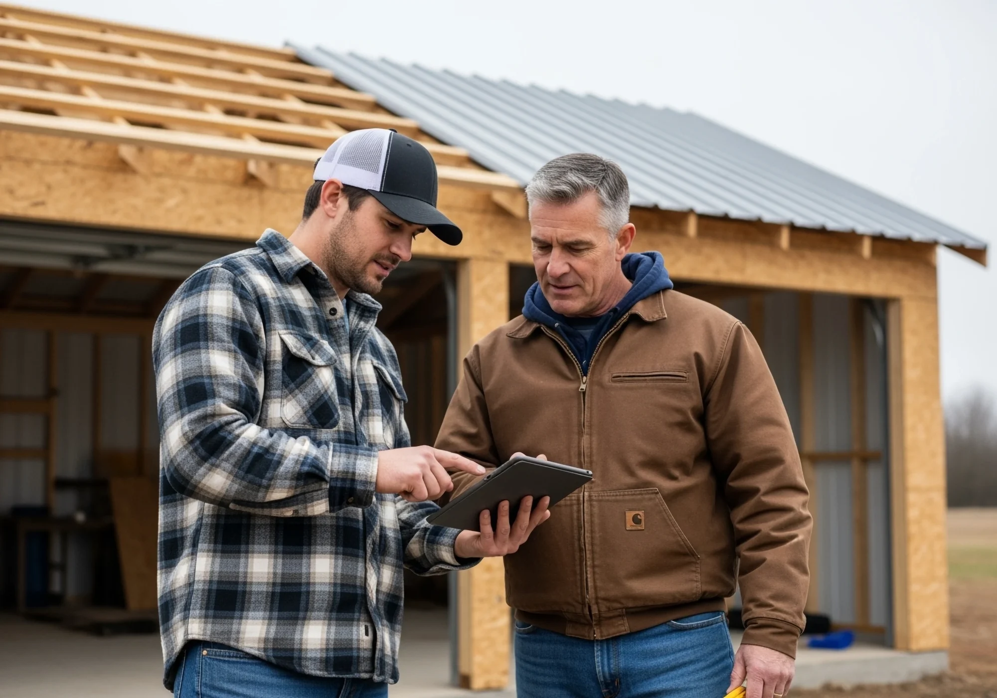 Professional contractor at work