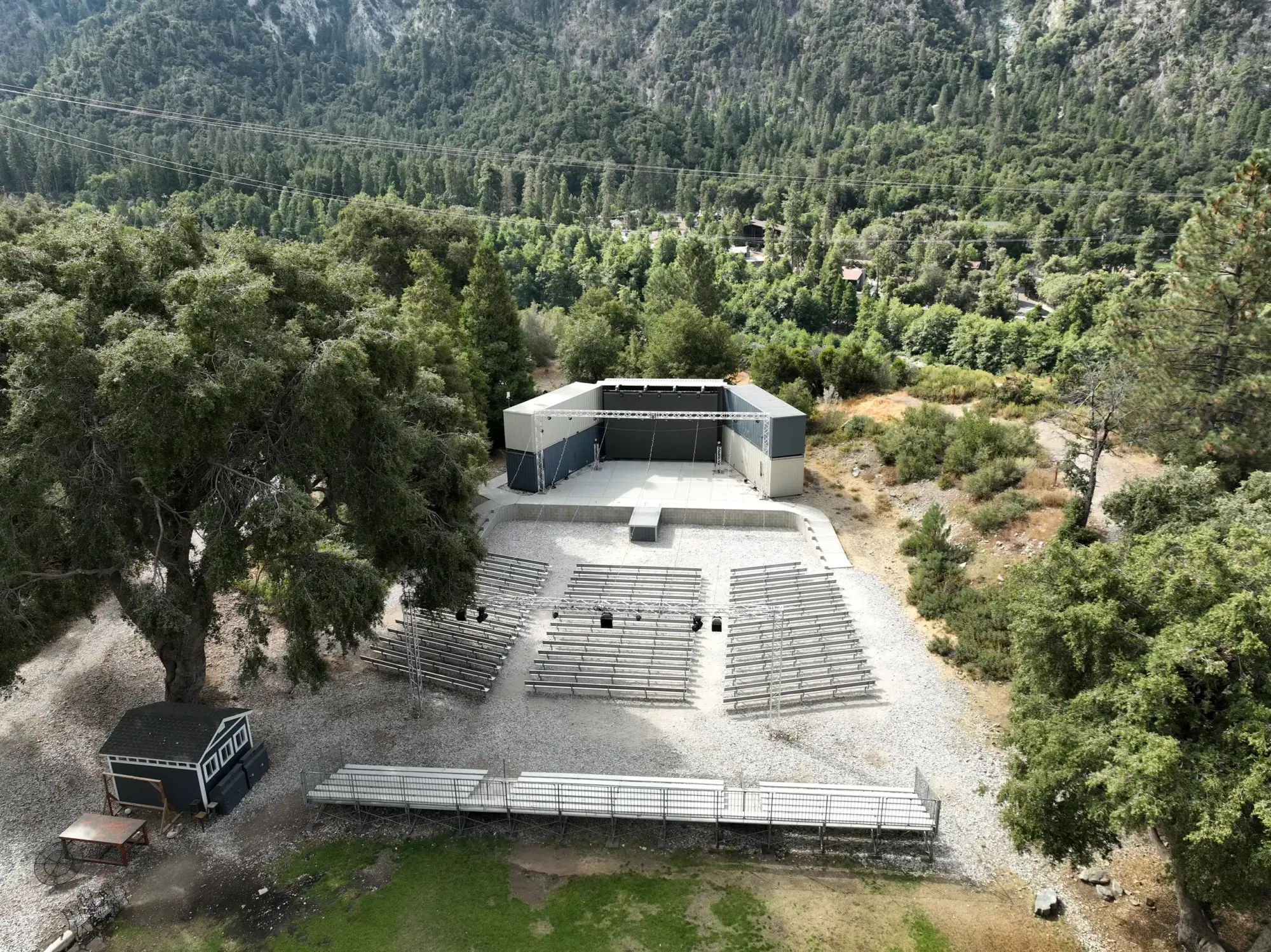 Outdoor ampitheatre drone