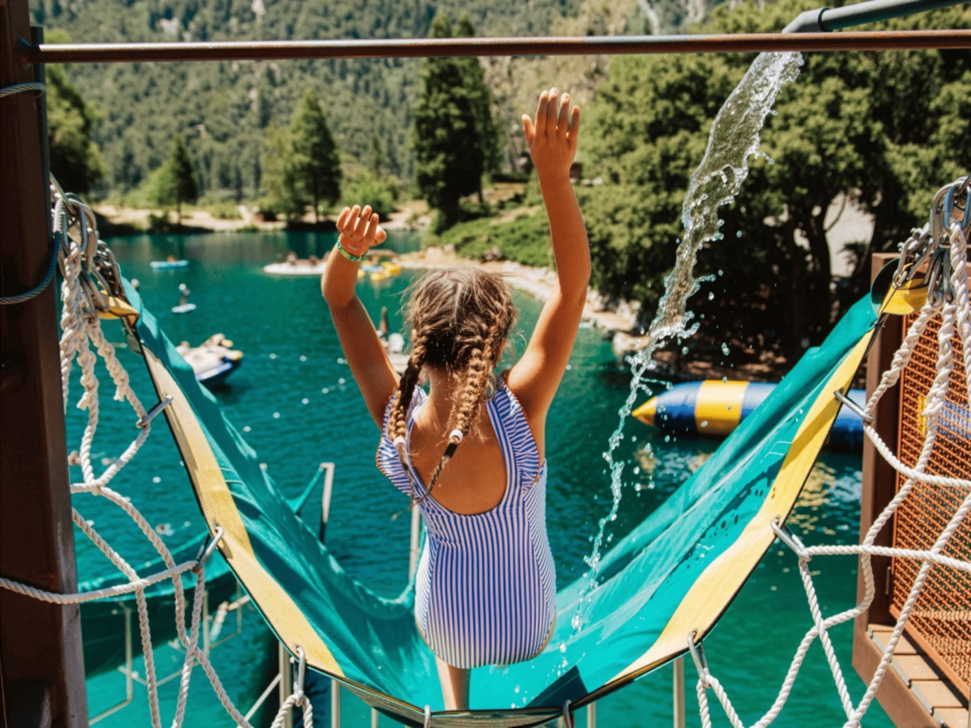 activ giant water slide girl wide