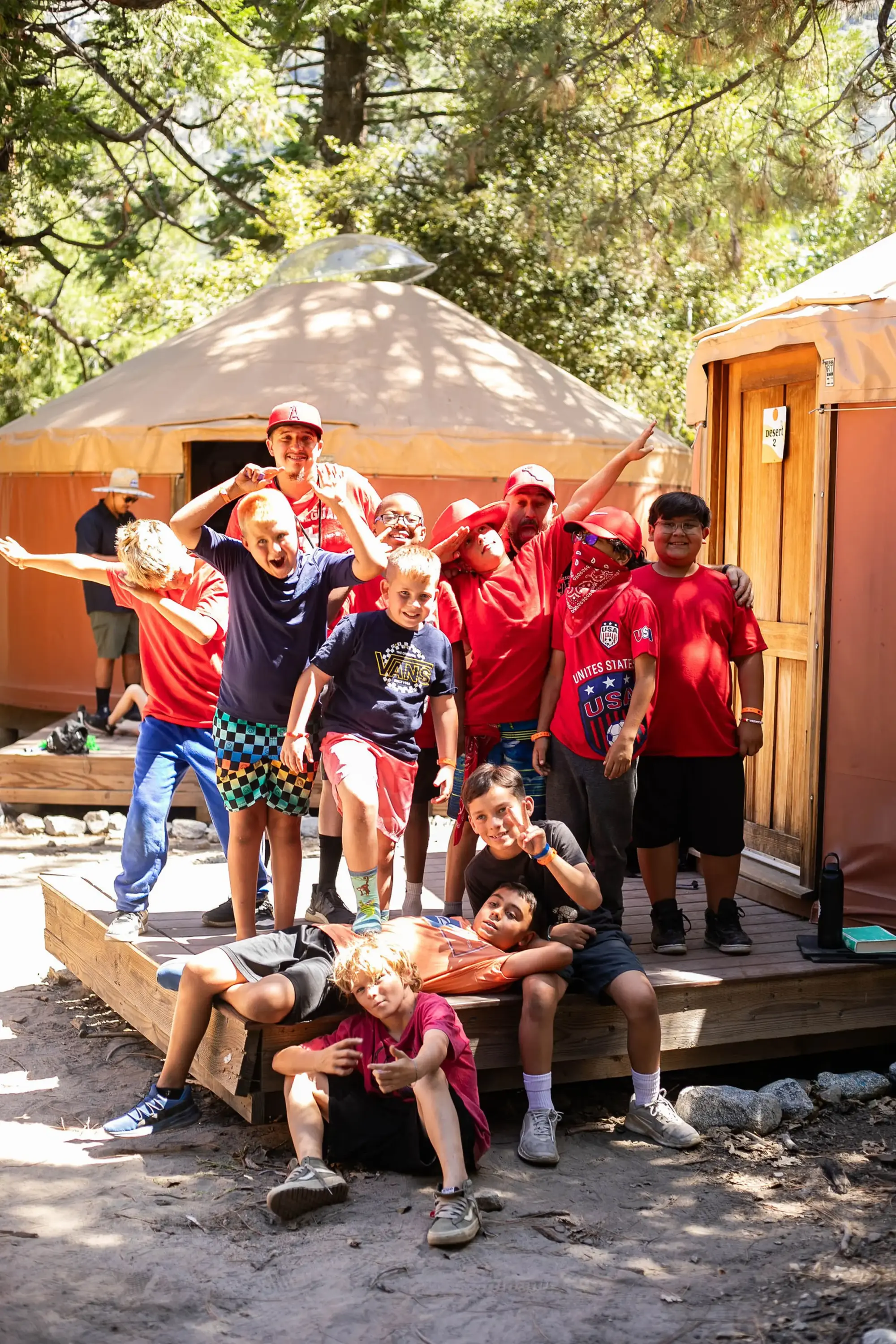 boys silly small group yurt