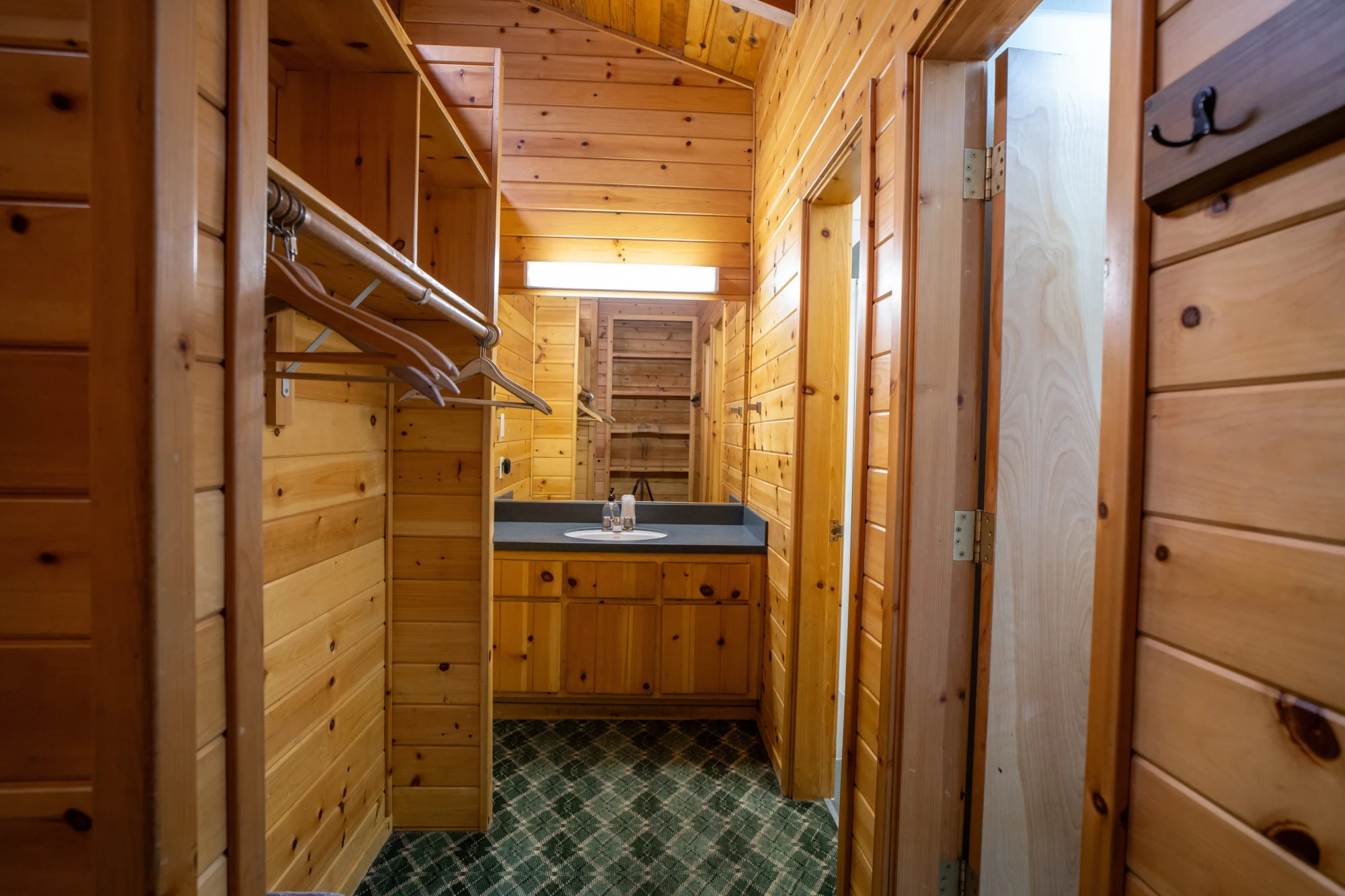 classic studio 40 cabin hallway closet view