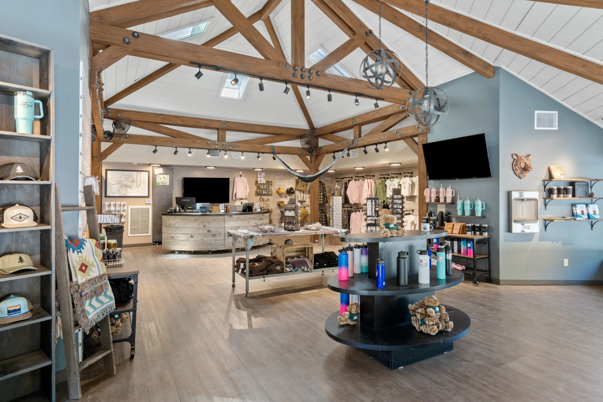 family camp roundhouse retail shop interior merchandise