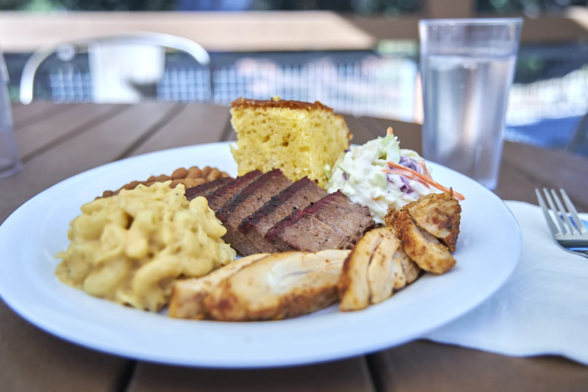 food family camp bbq smoked brisket grilled chicken sides