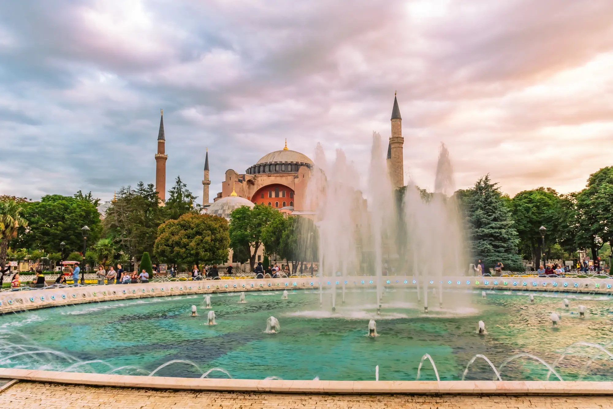 fountain in front of hagia sophia istanbul turke 2026 03 16 00 42 22 utc