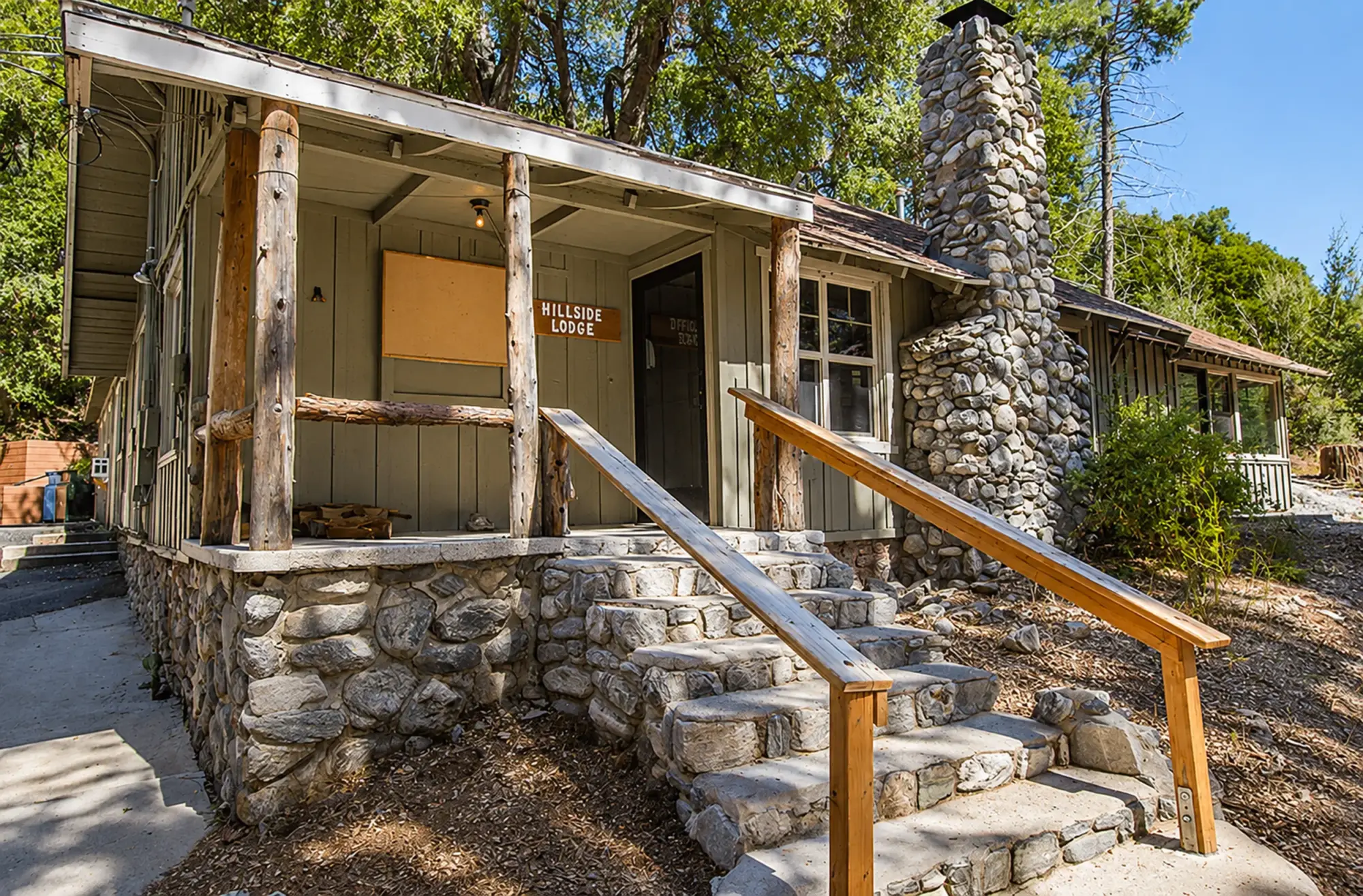 hillside lodge outside