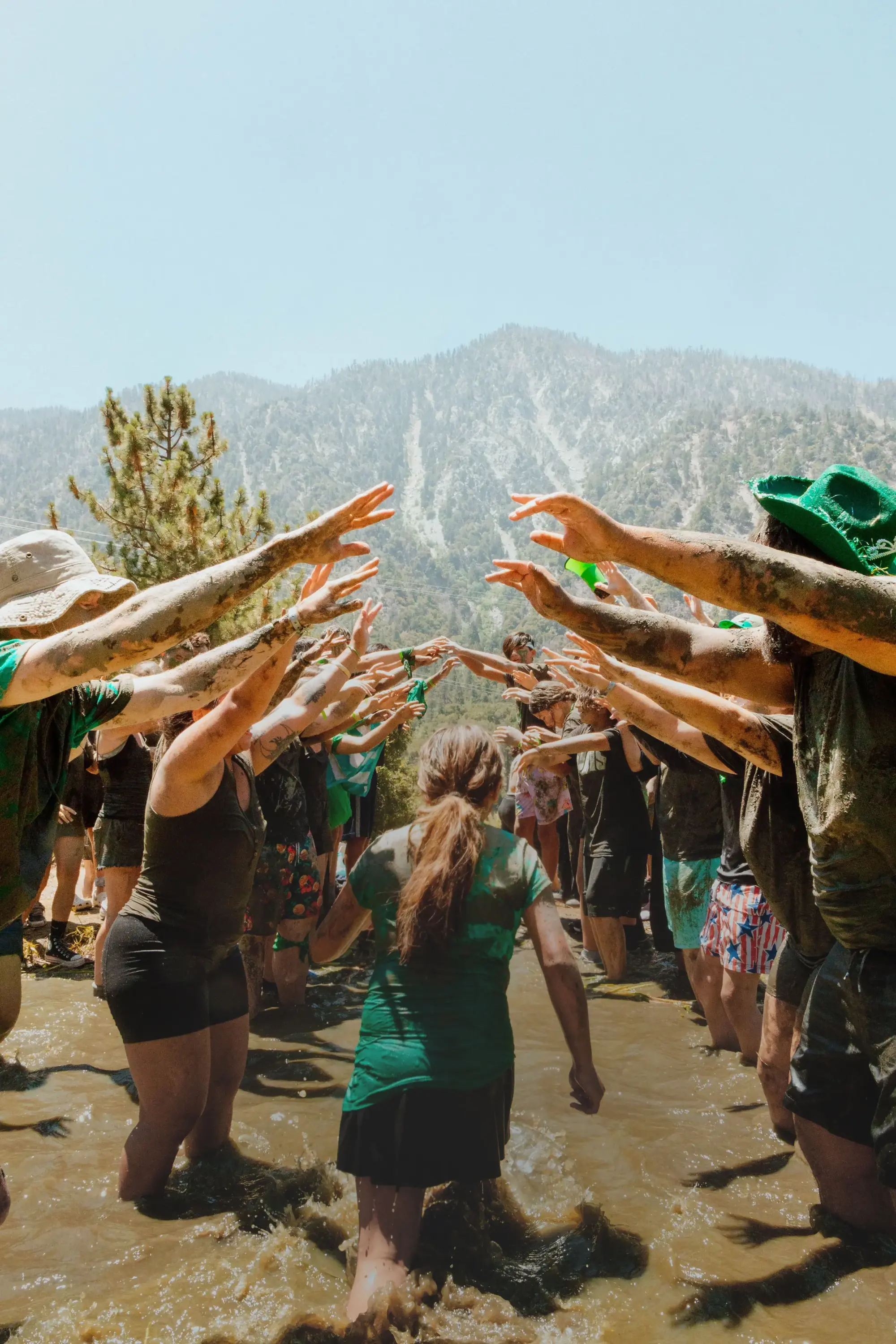 middle school green team tunnel celebration mud mountains e2