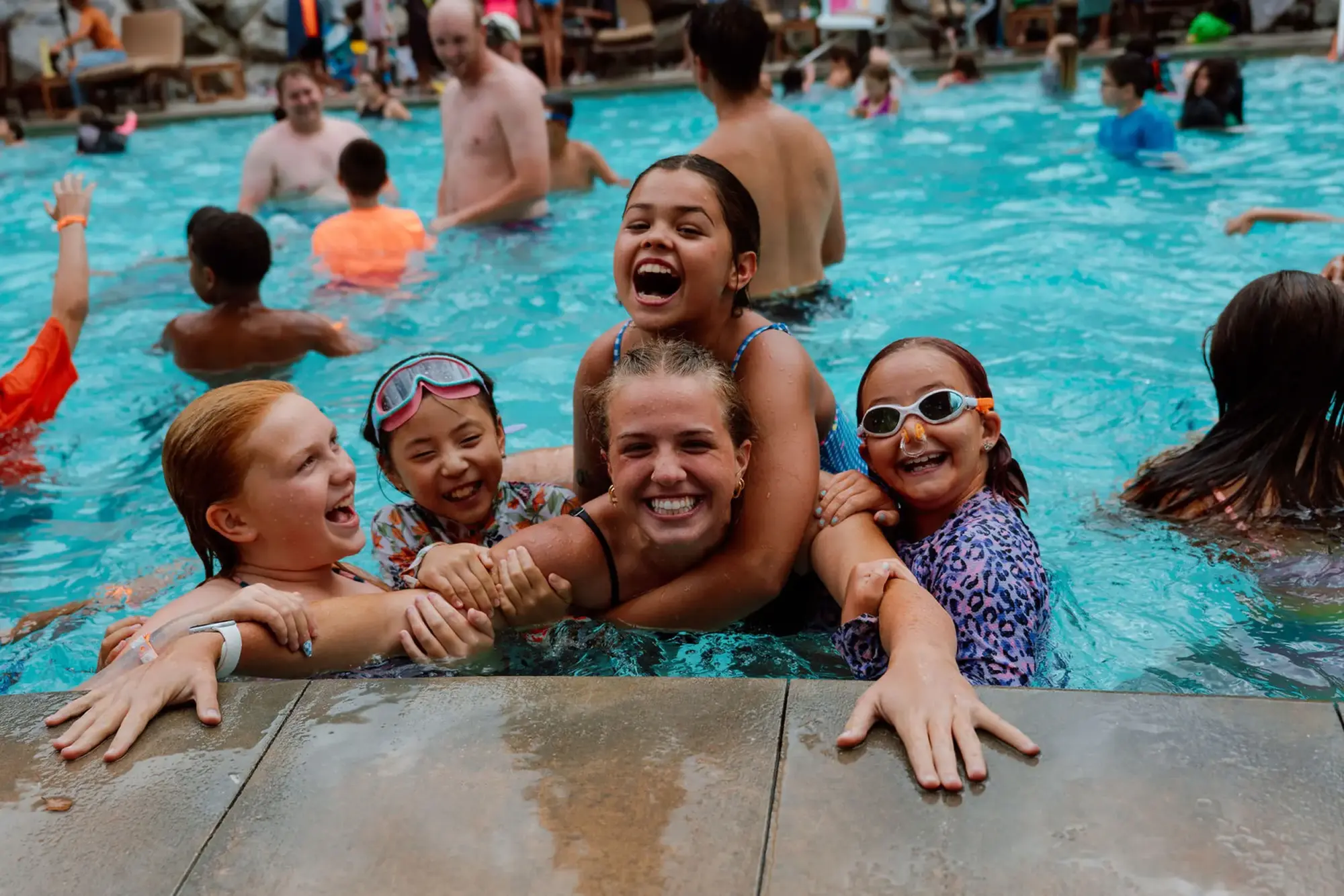 pool fun counselor silly