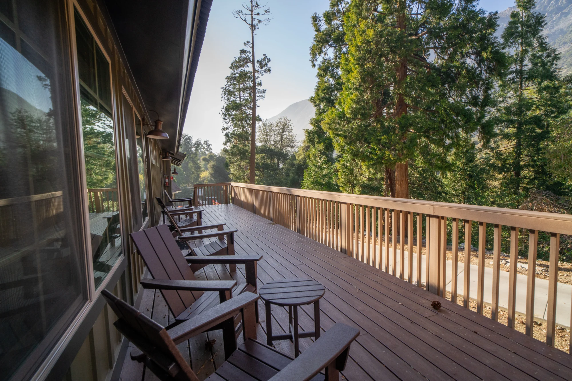 premium studio deck chairs mountain trees