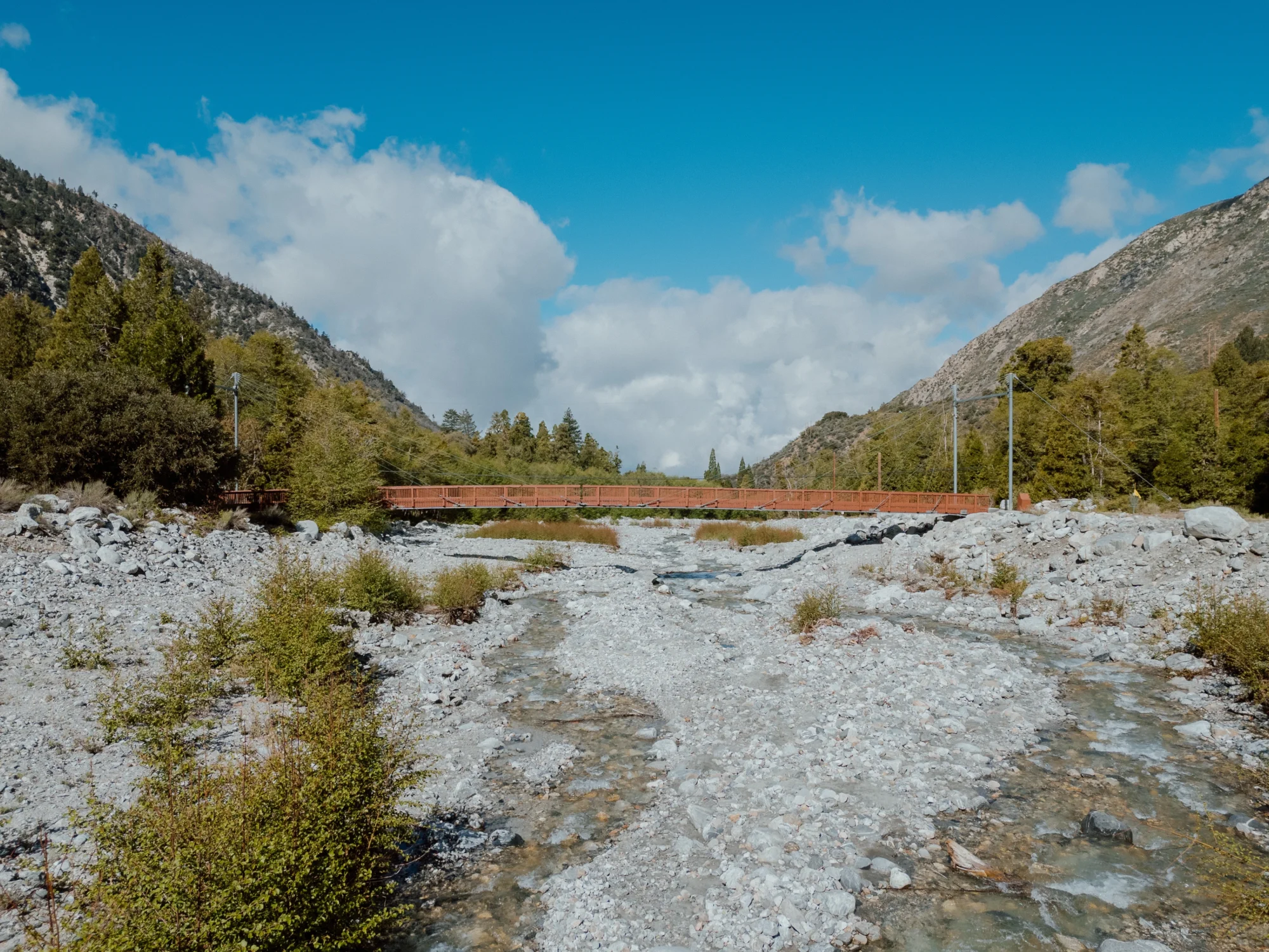 property bridge mountain creek scenic view